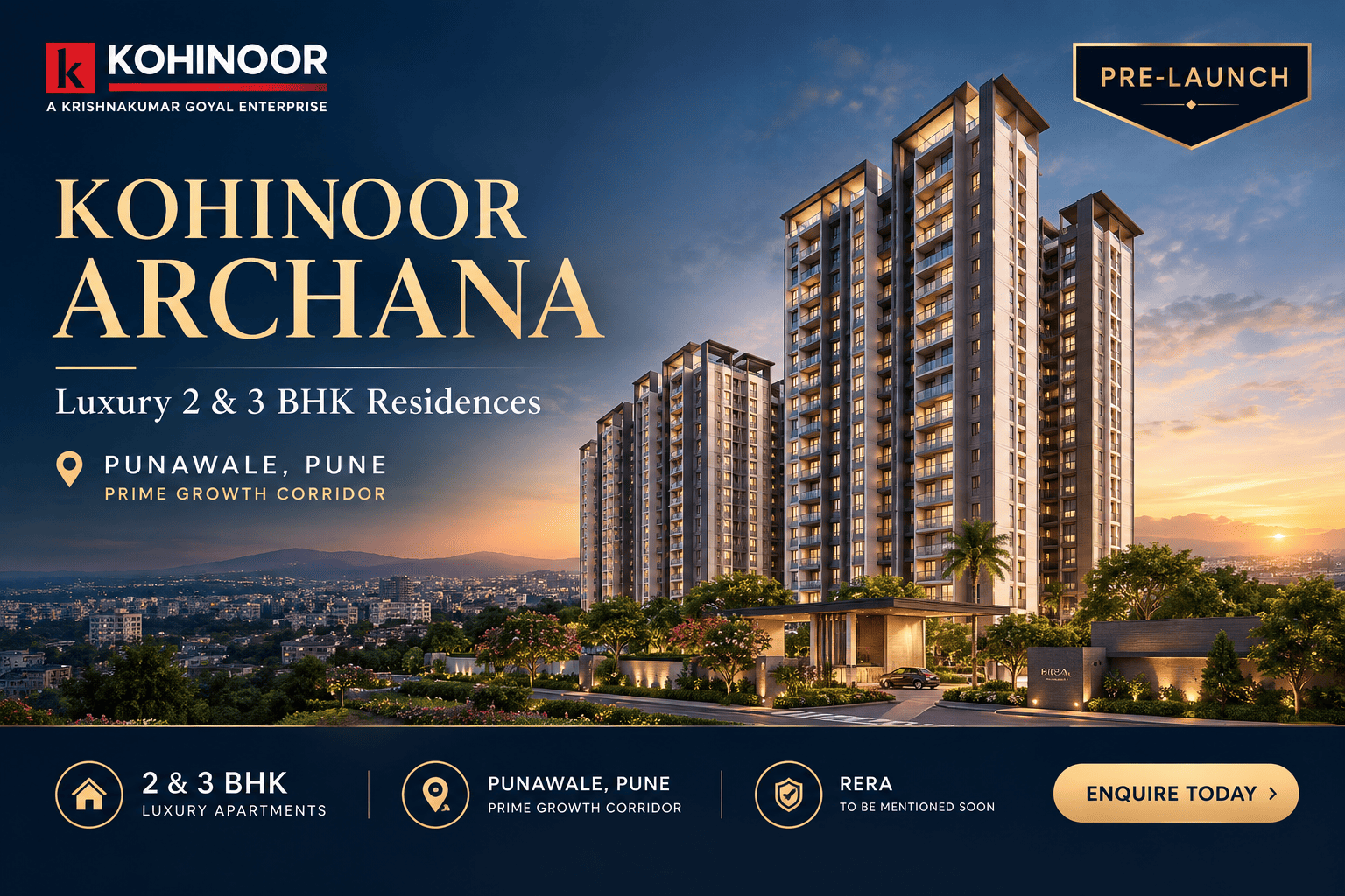 Kohinoor Archana - Premium Apartments in Punawale Pune