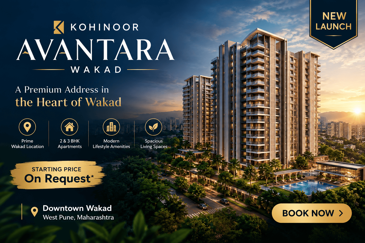 Kohinoor Avantara Wakad - Premium Apartments Pune