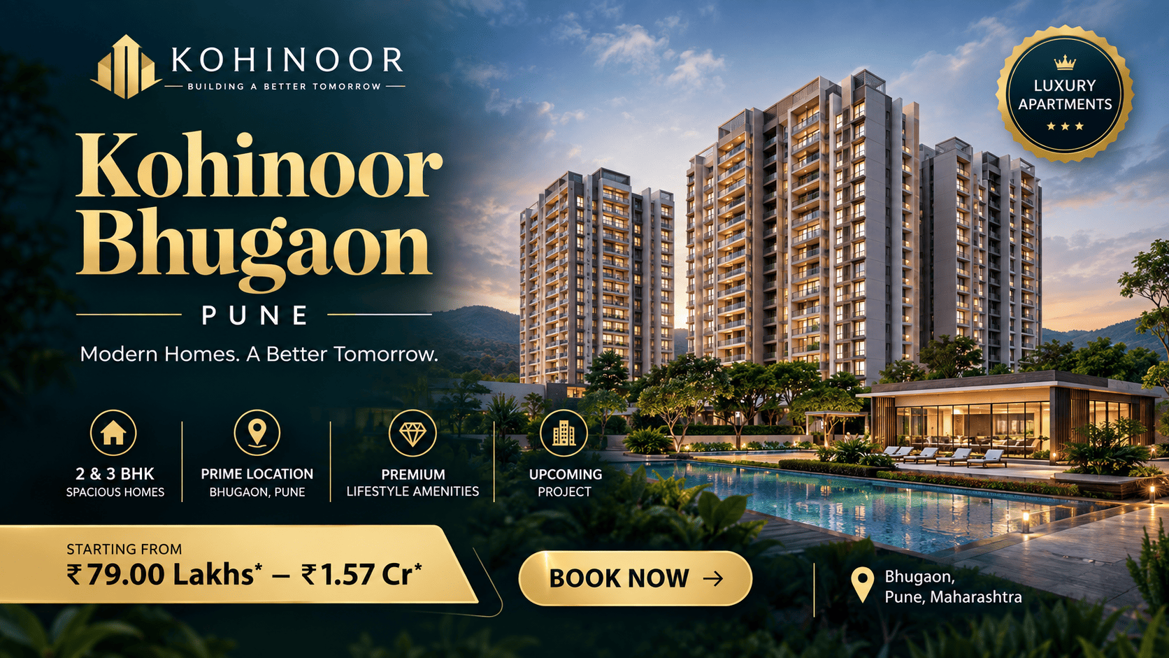 Kohinoor Bhugaon Pune - Premium Apartments in Bhugaon