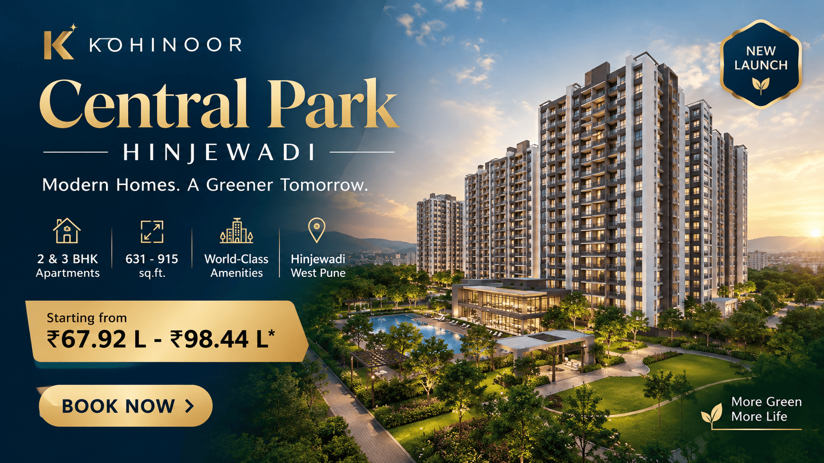 Kohinoor Central Park Hinjewadi - Premium Apartments Pune