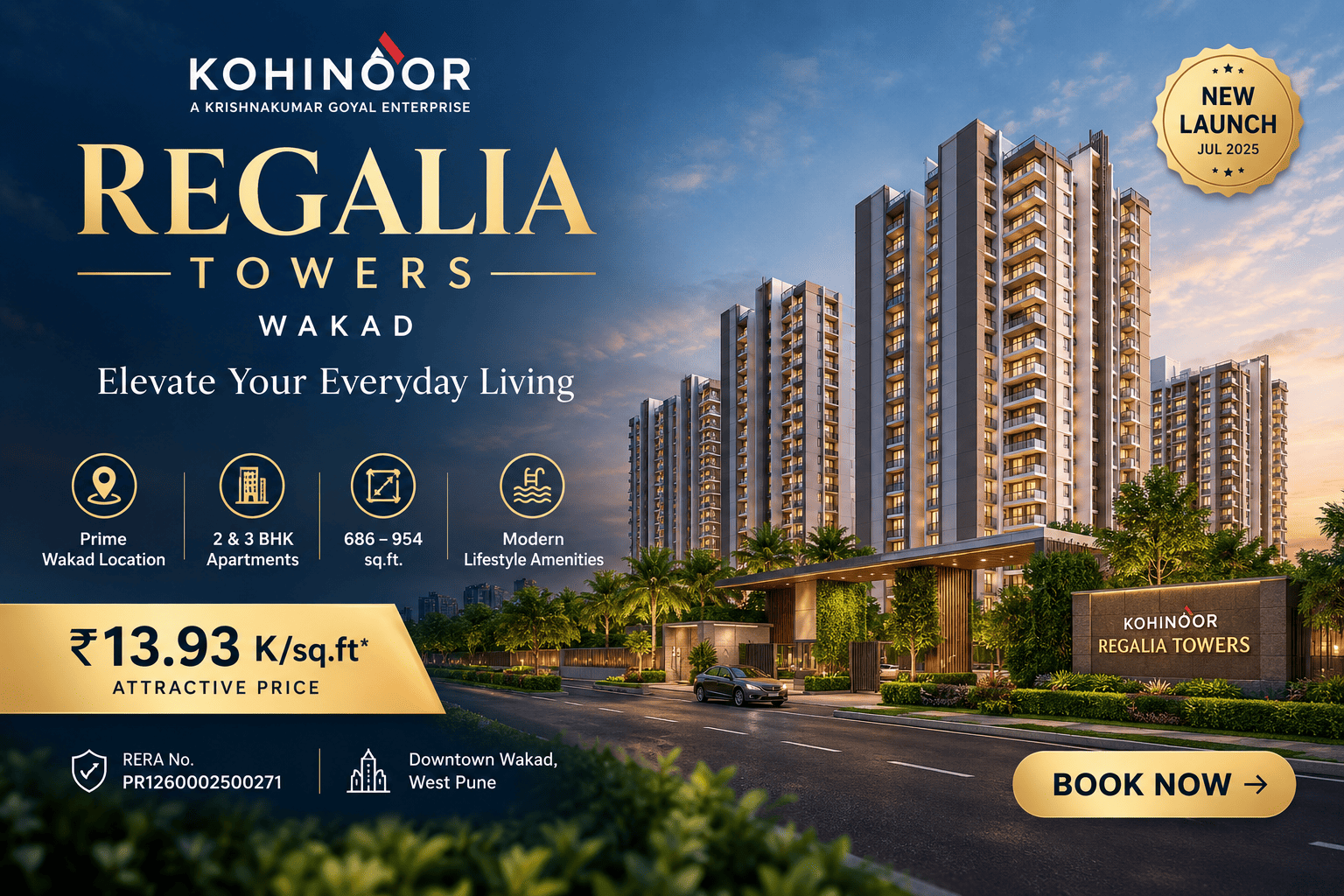 Kohinoor Regalia Towers Wakad - Premium 2 & 3 BHK Apartments Pune