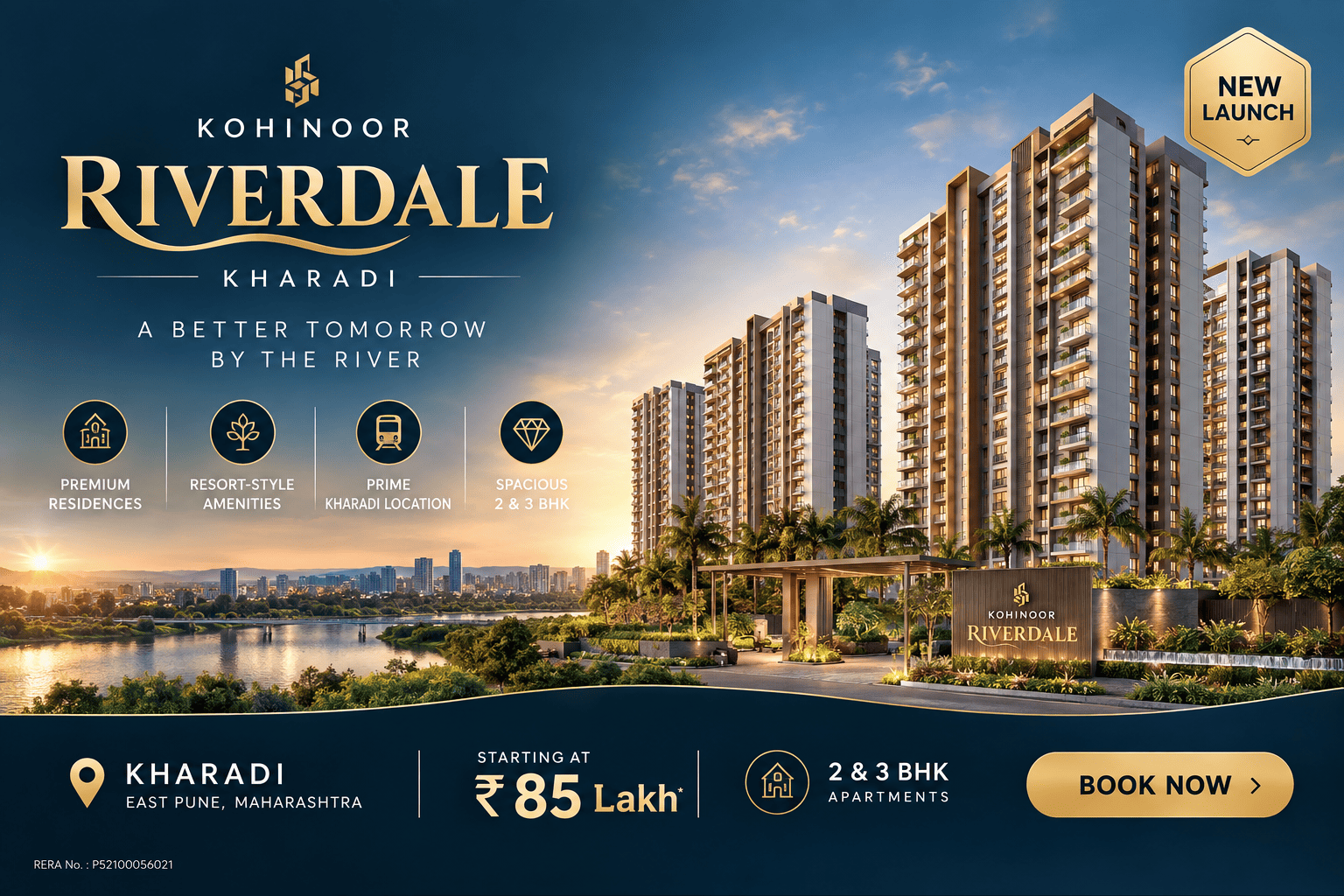 Kohinoor Riverdale Kharadi Pune - Premium Apartments