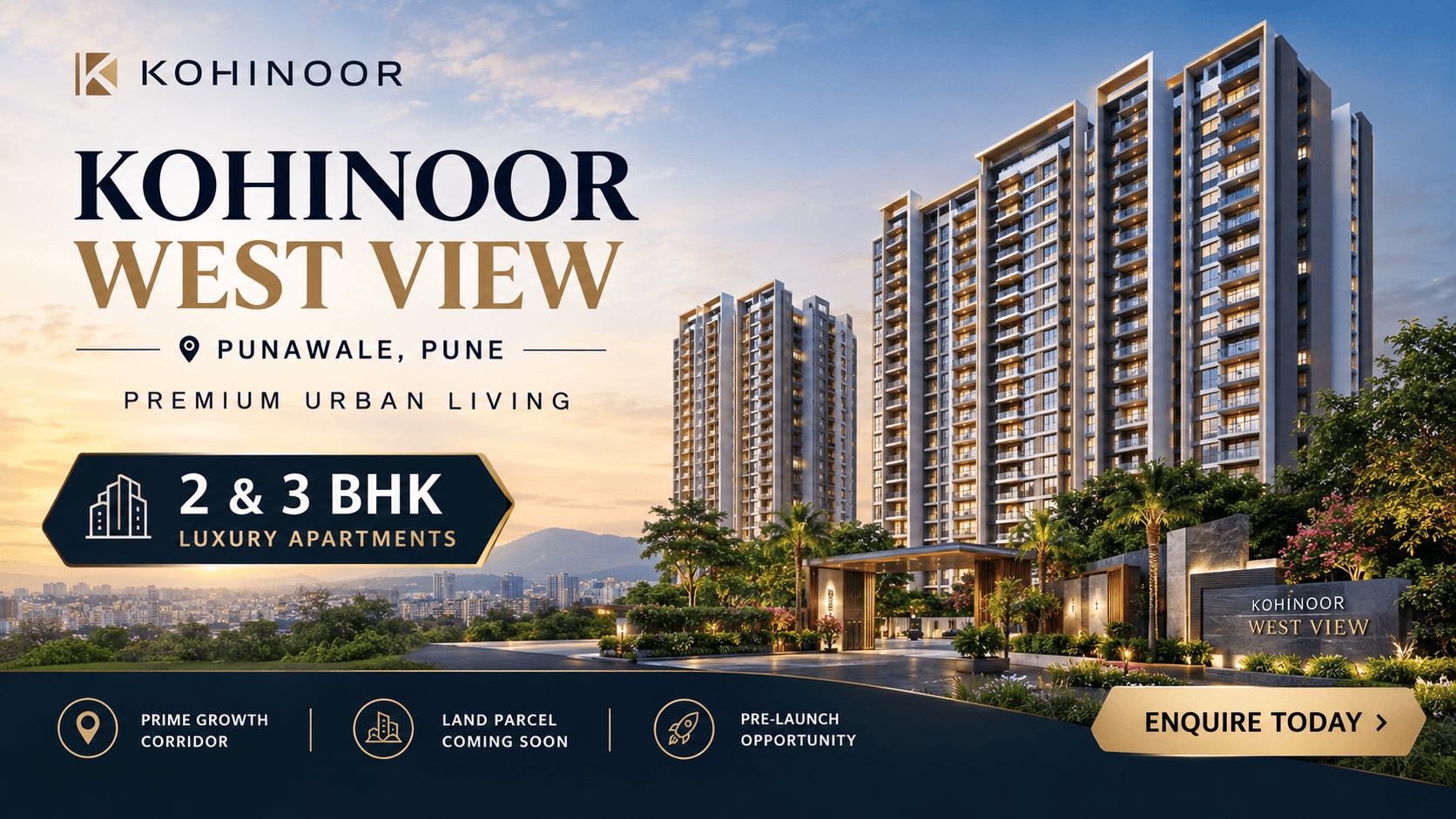 Kohinoor West View - Premium Apartments in Punawale Pune