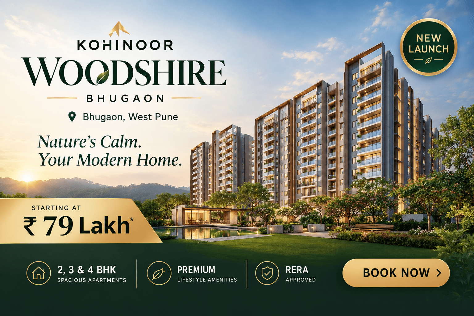 Kohinoor Woodshire Bhugaon - Premium Apartments Pune
