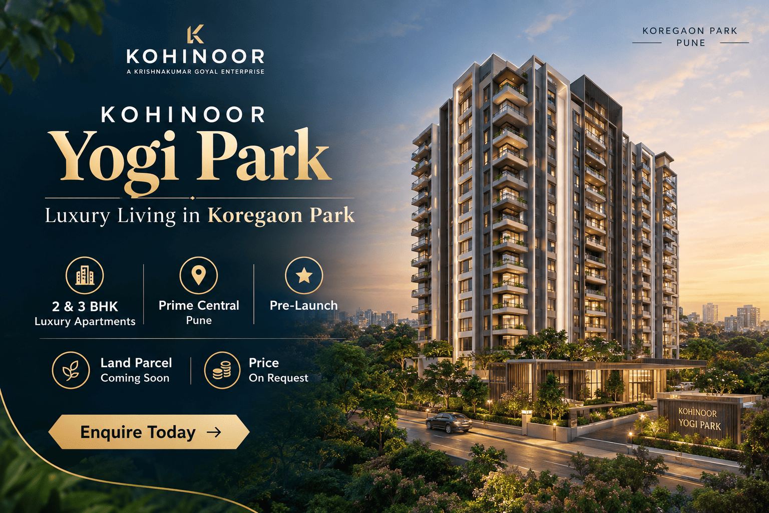 Kohinoor Yogi Park - Premium Apartments in Koregaon Park Pune